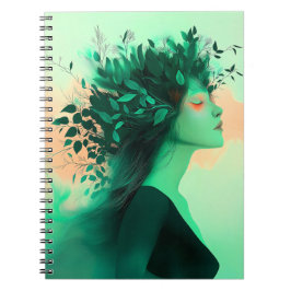 Botanical Emerald Woman Notebook ノートブック