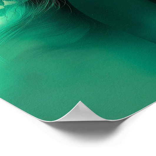 Botanical Emerald Woman Print ポスター (角)