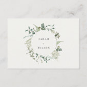 Botanical Eucalyptus結婚のQRコードRSVP エンクロージャーカード (裏面)