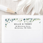 Botanical Eucalyptus Branch Return Address Label | ラベル (インサイチュ)