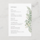 Botanical Eucalyptus Elegant Wedding Details エンクロージャーカード (正面)