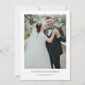  botanical Eucalyptus Greenery Gold Frame Wedding セーブザデート (裏面)