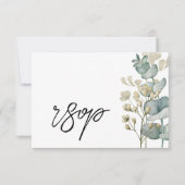 Botanical Eucalyptus Wedding RSVP Card (正面)
