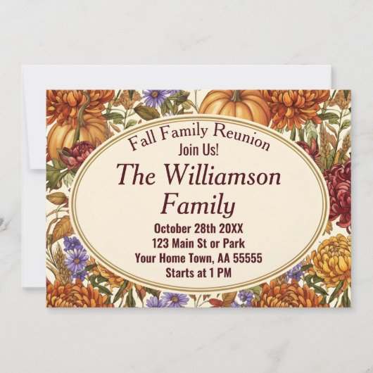 Botanical Fall Floral Reunion  シーズンカード (正面)
