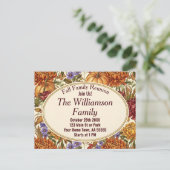 Botanical Fall Floral Reunion Postcard シーズンポストカード (スタンド正面)