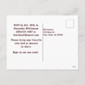 Botanical Fall Floral Reunion Postcard シーズンポストカード (裏面)