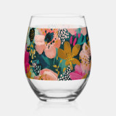 Botanical Floral  ステムなしワイングラス (右)