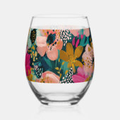 Botanical Floral  ステムなしワイングラス (左)