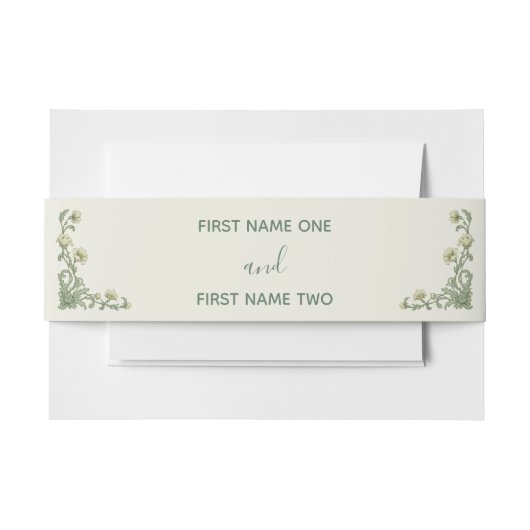 Botanical Floral 招待状ベリーバンド (正面例)