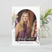 Botanical Floral Arch Photo Graduation Party 招待状 (スタンド正面)