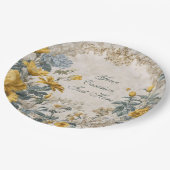 Botanical Floral Design ペーパープレート (アングル)