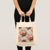 Botanical Floral Grocery Tote – Eco Friendly bag トートバッグ (正面(商品))