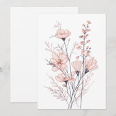 Botanical Floral Illustration | Minimal Nature Aes シーズンカード (正面/裏面)