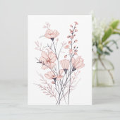 Botanical Floral Illustration | Minimal Nature Aes シーズンカード (スタンド正面)