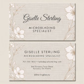 Botanical Floral Linen Microblading Specialist 名刺