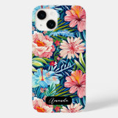 Botanical Floral Pattern Summer Flowers Case-Mate iPhoneケース (裏面)