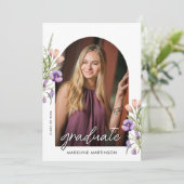 Botanical Floral Photo Graduation Arch 案内状 (スタンド正面)