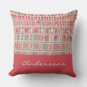 Botanical floral rustic boho pattern  クッション (正面)