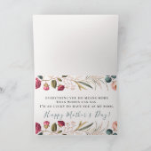 Botanical Floral Thank You Mom Greeting Card カード (内部)