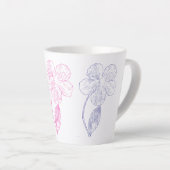 Botanical Floral Trio Latte Mug カフェラテマグ (右アングル)