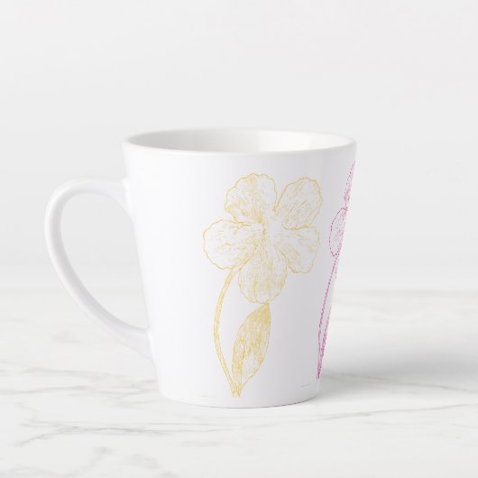 Botanical Floral Trio Latte Mug カフェラテマグ (左)
