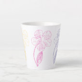 Botanical Floral Trio Latte Mug カフェラテマグ (正面)