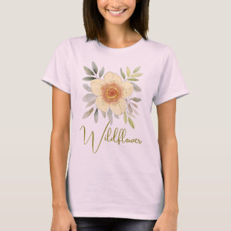 Botanical Floral Watercolor Wildflower Custom  Tシャツ