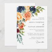 Botanical Floral Wedding 招待状 (正面/裏面)