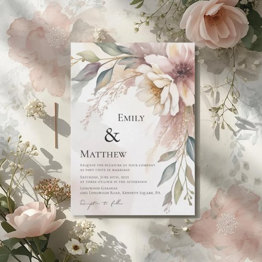 Botanical Floral Wedding Invitation 招待状