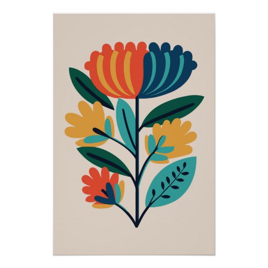 Botanical Flower Nr. 14 ポスター (正面)