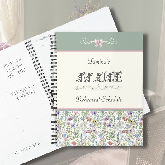 Botanical Flute Sage Rehearsal Schedule Planner プランナー手帳