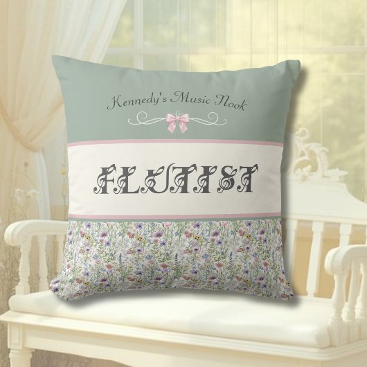 Botanical Flute Wildflower Music Nook クッション