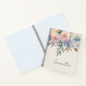  Botanical foliage, floral watercolour spiral ノートブック (内部)