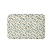 Botanical Foliage Green Golden Leaf Pattern バスマット (正面)