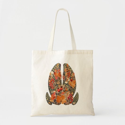 Botanical Fox Paw Autumn Hedgerow Nature Tote Bag トートバッグ (正面)