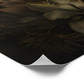Botanical Fox Print, Dark Academia Forest (Digital ポスター (角)