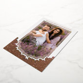 Botanical Frame Photo Wedding Flower & Branches 箔招待状 (回転した状態)