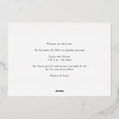 Botanical Frame Winter Foliage New Baby 箔シーズンカード (裏面)