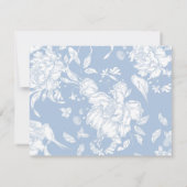 Botanical French Blue Wedding 出欠カード (裏面)