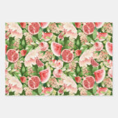 Botanical Fruit and Flowers ラッピングペーパーシート (正面3)