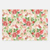 Botanical Fruit and Flowers ラッピングペーパーシート (正面2)