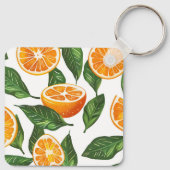 Botanical Fruit Orange Citrus Seamless キーホルダー (裏面)