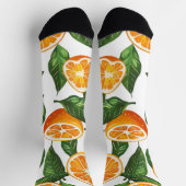 Botanical Fruit Orange Citrus Seamless ソックス (上部)