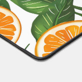 Botanical Fruit Orange Citrus Seamless デスクマット (コーナー)