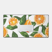 Botanical Fruit Orange Citrus Seamless デスクマット (キーボード&マウス)