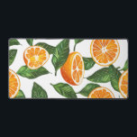 Botanical Fruit Orange Citrus Seamless デスクマット<br><div class="desc">Juicy orange slices and fresh green leaves arranged in a lively botanical composition.</div>