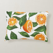 Botanical Fruit Orange Citrus Seamless Pattern アクセントクッション (裏面)