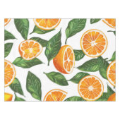 Botanical Fruit Orange Citrus Seamless Pattern テーブルクロス (正面(横))