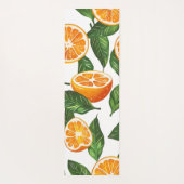 Botanical Fruit Orange Citrus Seamless Pattern ヨガマット (裏面)