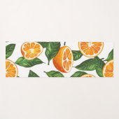 Botanical Fruit Orange Citrus Seamless Pattern ヨガマット (正面(横))